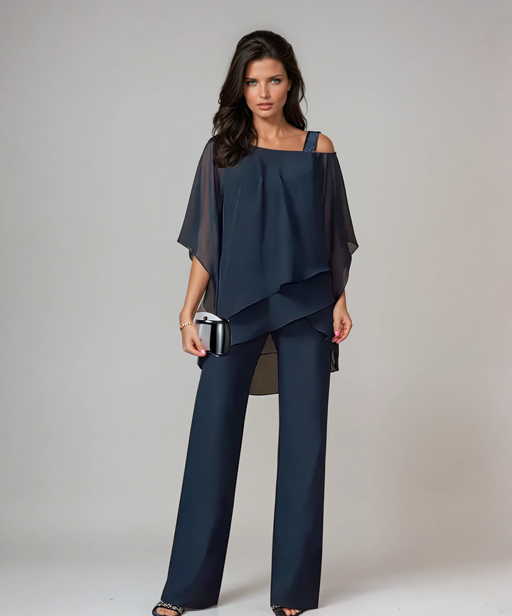 Mariella™ | Women's Layered Two-Piece Wide-Leg Set