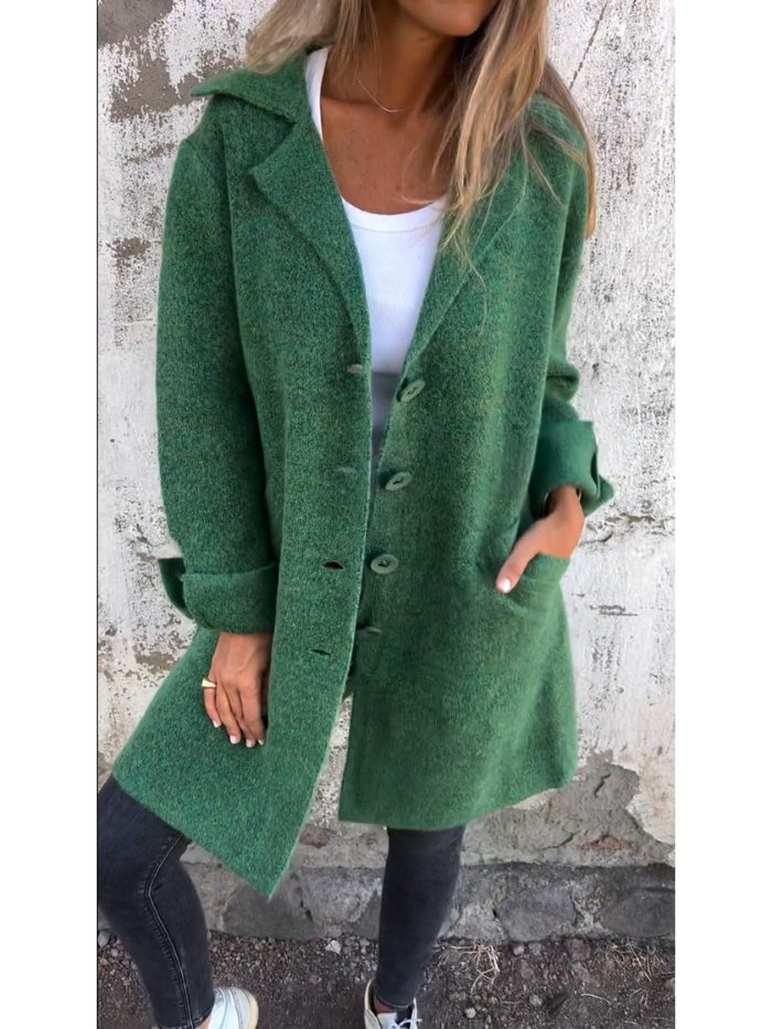 Miranda | Women's Lapel Collar Button-Front Coat