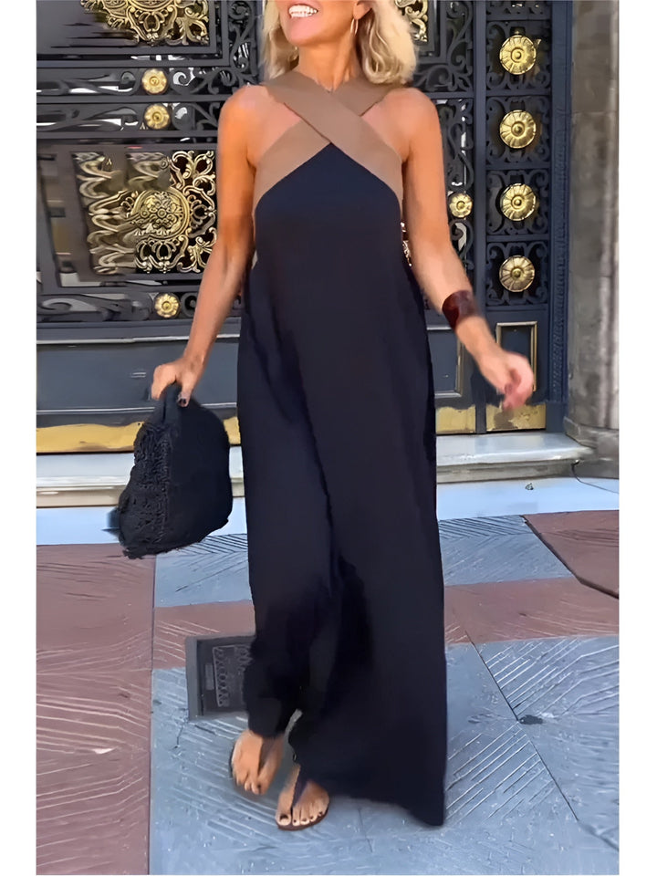 DELPHINE | Women's Crossed-Neckline Dress — Airy Summer