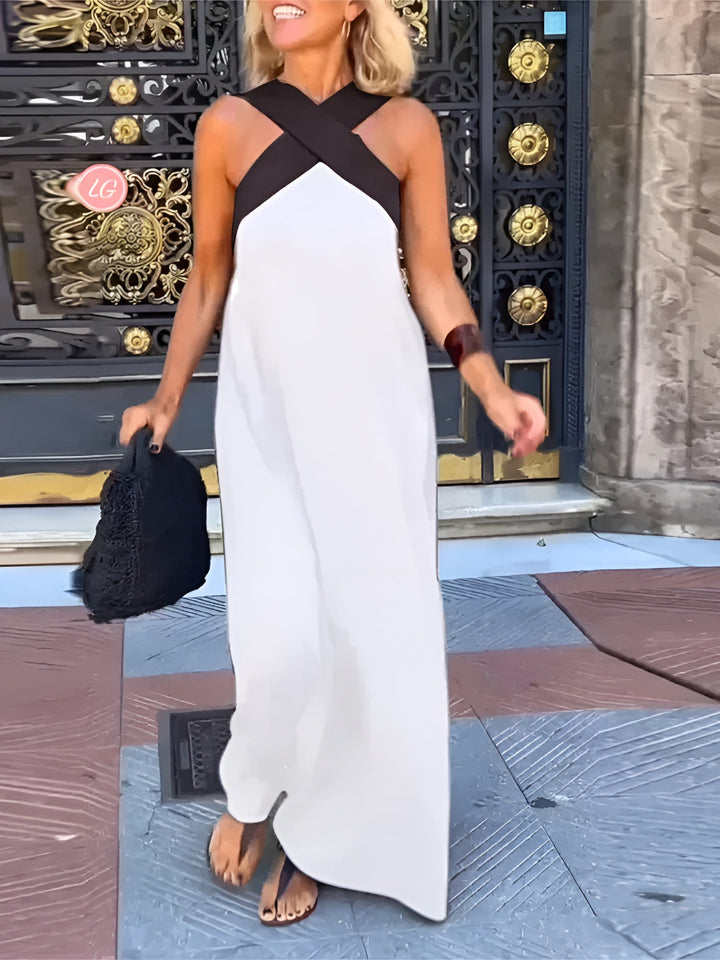DELPHINE | Women's Crossed-Neckline Dress — Airy Summer