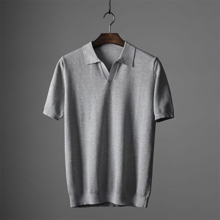 Blake | Men's Textured Short-Sleeve Classic Polo Shirt