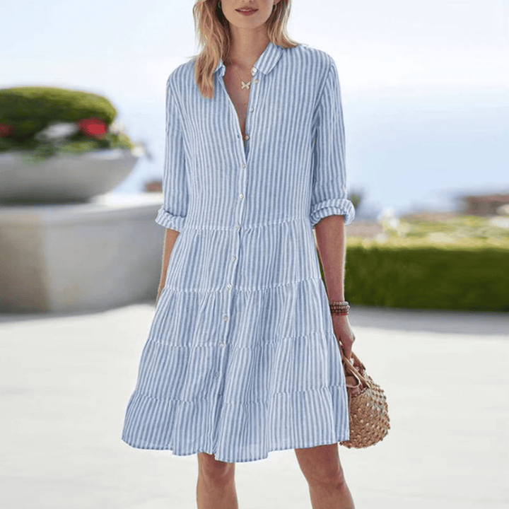 Lolita | Women's Striped A-Line Dress — Casual Summer Style