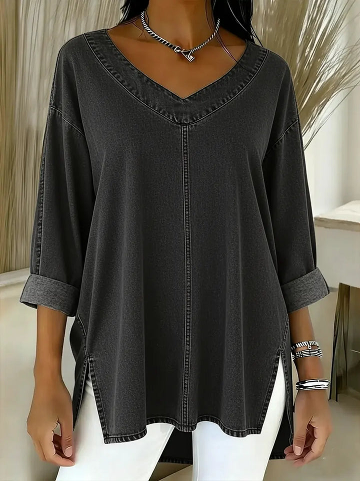 JESSICA | Women's Relaxed V-Neck Top — Casual Chic