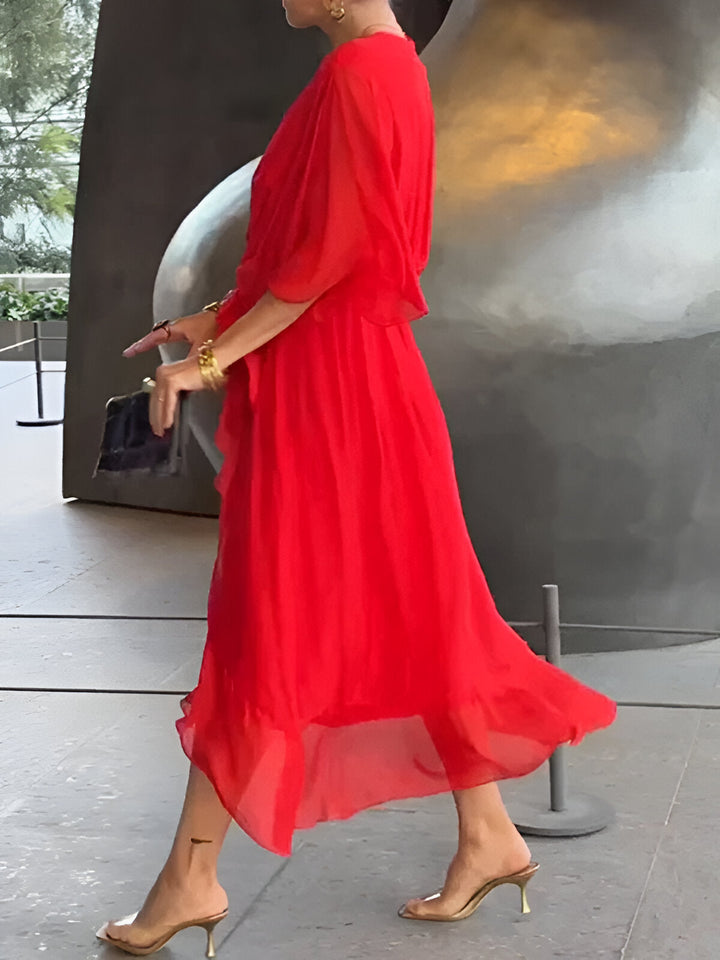 Monica | Women's Flowy V-Neck Dress for Every Occasion