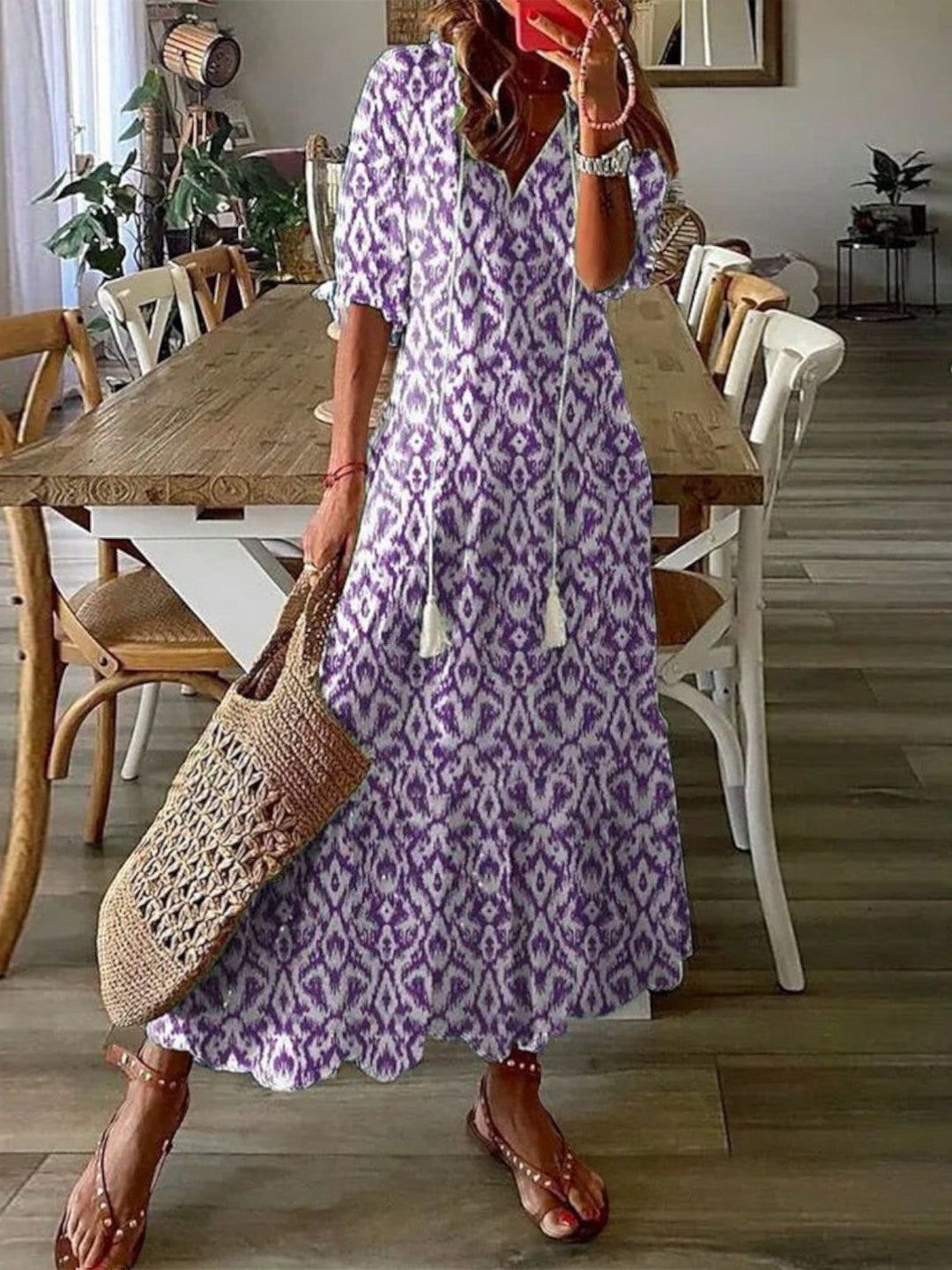 Avery | Women's Boho V-Neck Flowy Summer Dress