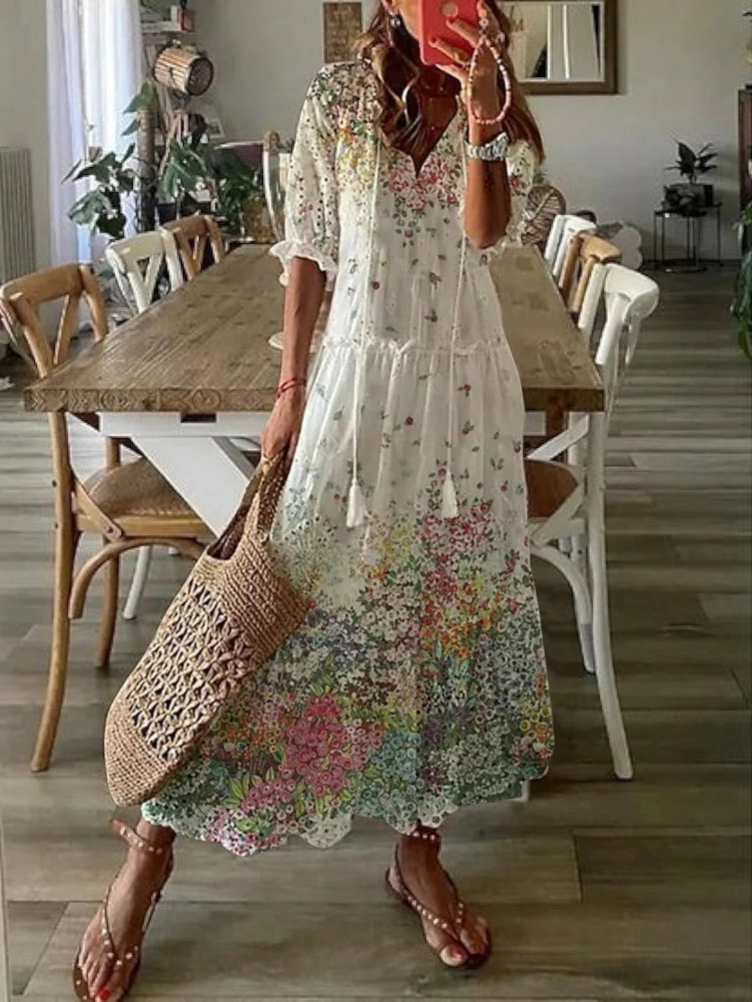 Avery | Women's Boho V-Neck Flowy Summer Dress