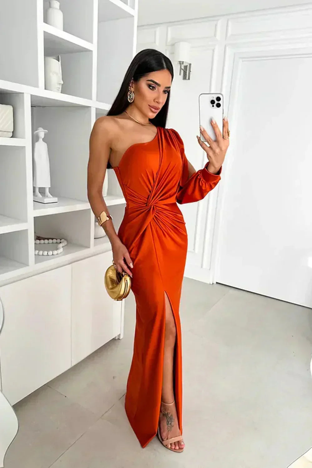 Samantha | Women's One-Shoulder Maxi Evening Dress