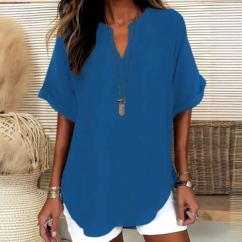 Daniela | Women's Lightweight V-Neck Loose Blouse