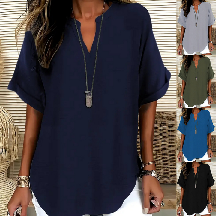Daniela | Women's Lightweight V-Neck Loose Blouse