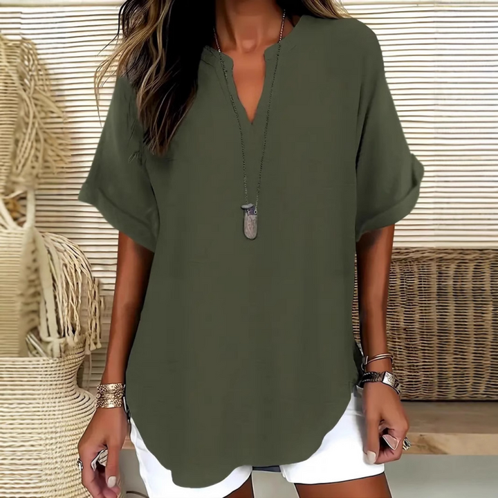 Daniela | Women's Lightweight V-Neck Loose Blouse