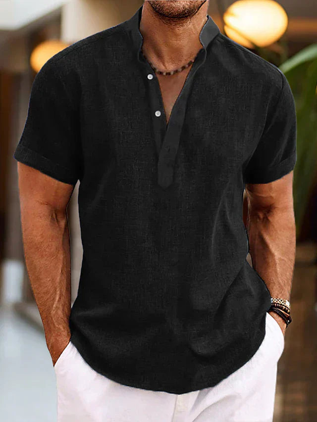 Lawrence | Men's Classic Henley Shirt — Relaxed Fit