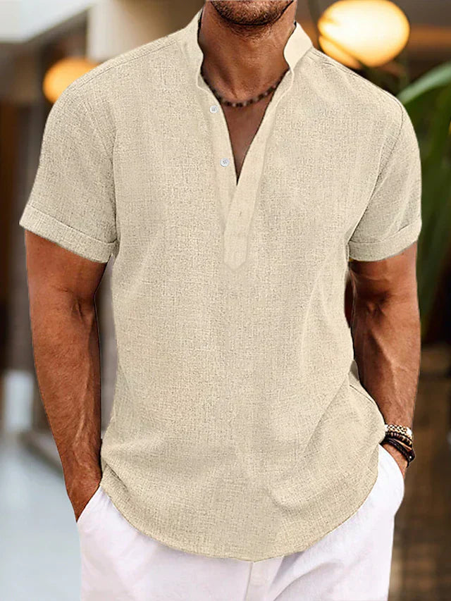 Lawrence | Men's Classic Henley Shirt — Relaxed Fit