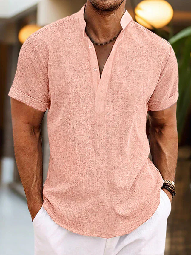 Lawrence | Men's Classic Henley Shirt — Relaxed Fit